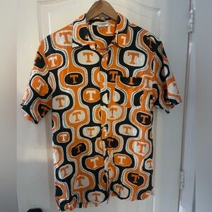 Stylish Orange and Black Patterned Tennessee Volunteers Football Casual Shirt